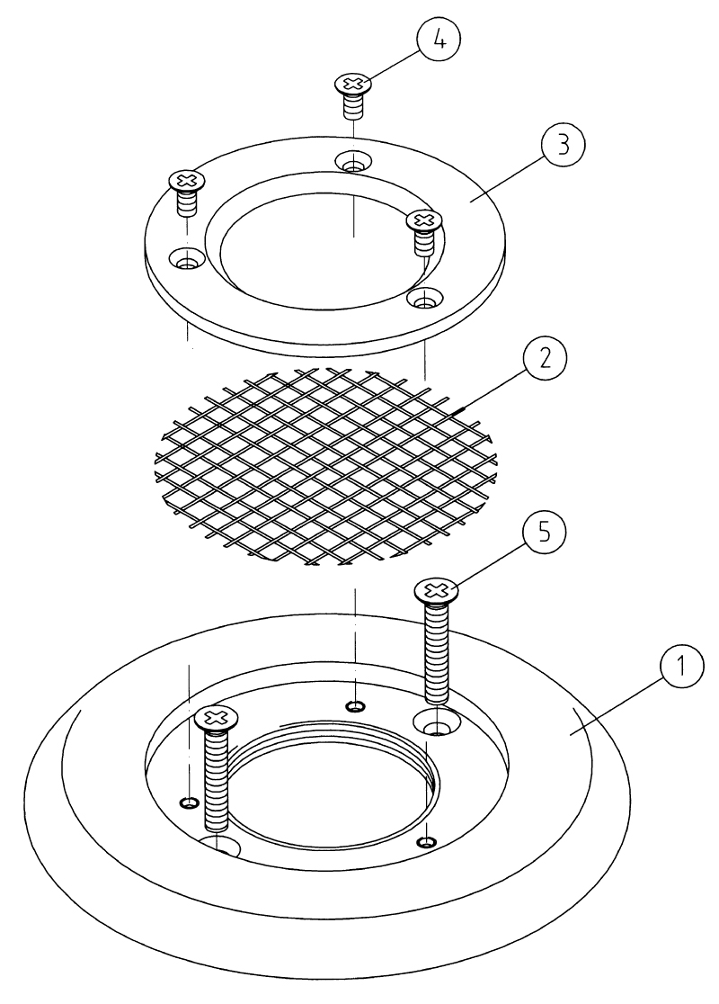 Схема Лицевая панель для устройства донного гидромассажа Combi-Whirl, старое исполнение Art. 8673100